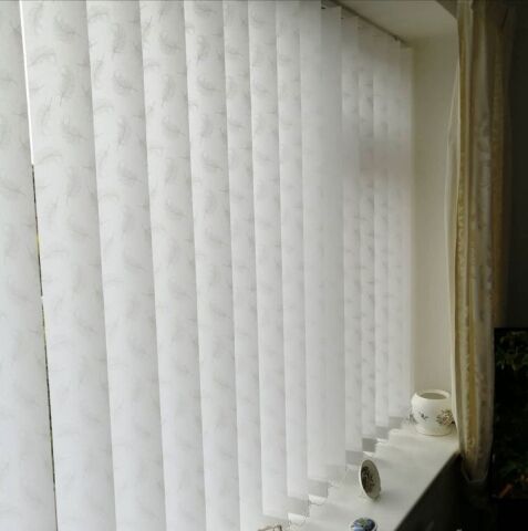 Flutter White Vertical Blinds